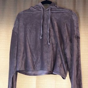 Crop hoodie sweatshirt